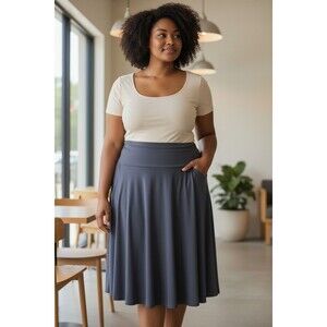 Vintage George Skirt, Size 12-14, Black, Streach